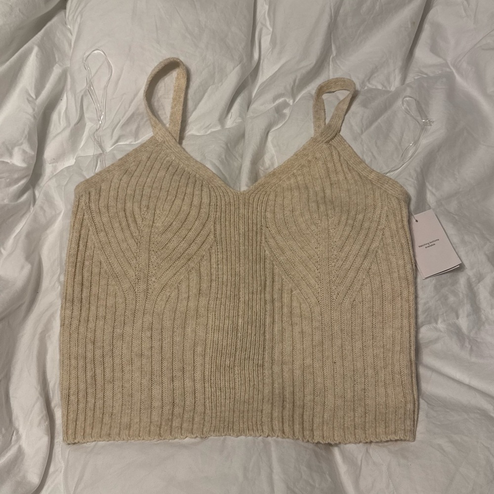 Auden Tan Ribbed Knit Camisole